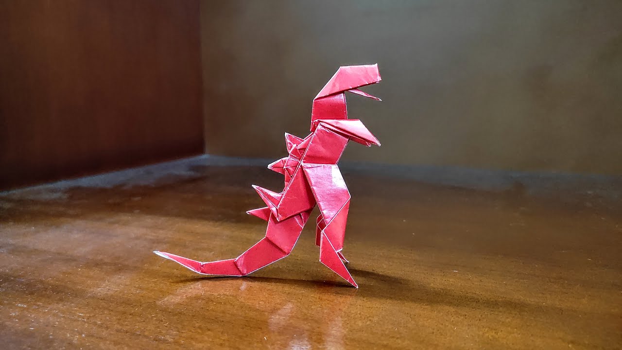 How To Make A Paper Origami Godzilla Step By Step YouTube