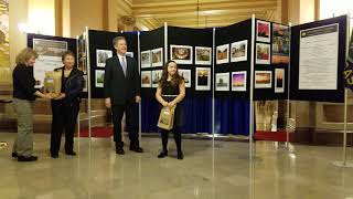 Kaity getting her photography award.