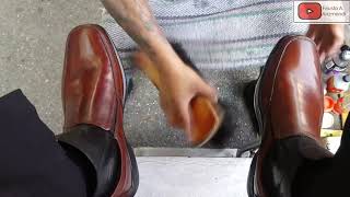 S3E63 Machine Man clean New Brown shoes #mexico #mx #ASMR #shoeshine #faustoarizmendi