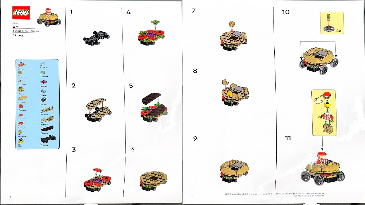 🎀 LEGO instructions 🎀 Promotional 🎀 6557633 🎀 Soap Box Racer
