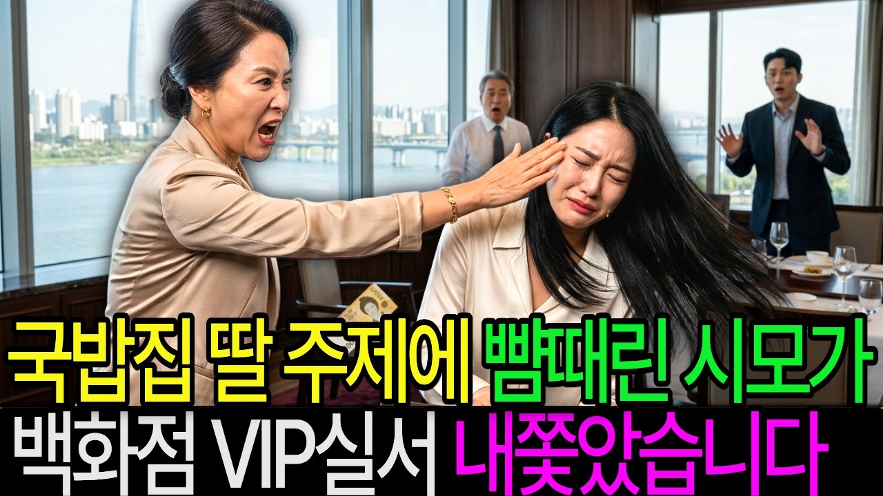 상견례에서 국밥집 딸 주제에  라며 내딸 뺨때린 시모, VIP실 ‘출입금지’ 찍히고 끌려나왔다