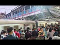 शाम की मुंबई लोकल ट्रेन 🚉 रेलवे स्टेशन भीड़ 😩  live