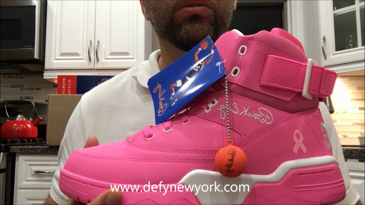 patrick ewing breast cancer shoes