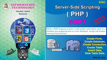 SOP 7 PHP Class 12 | Server Side Scripting PHP SOP7 Class 12 | #phpsop7 | #php