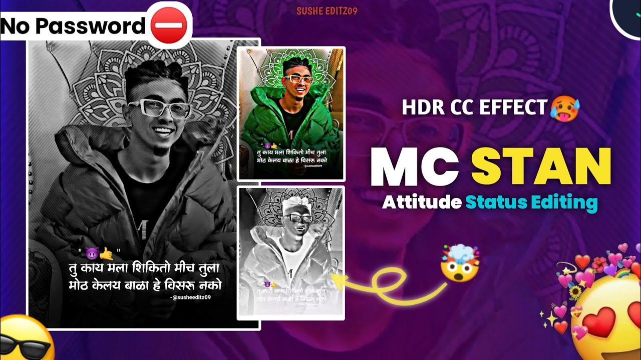 New Boy's Attitude Status Editing In Alight Motion 2023 || Mc Stan ...