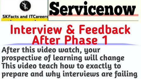 ServiceNow Interview on Phase1#servicenow #interview
