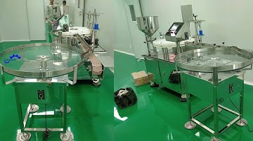 Máy chiết rót vặn nắp chai dầu gió tự động - dây chuyền chiết rót chai dầu gió