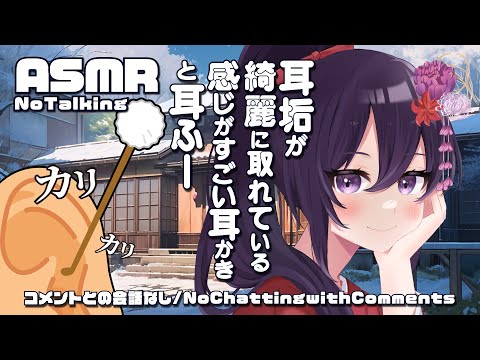 【ASMR】汚れが取れている感じが凄い耳かきと耳ふー/Ear Cleaning and Ear Blowing Sounds#501【村瀬巴/睡眠導入/No Talking/4h】