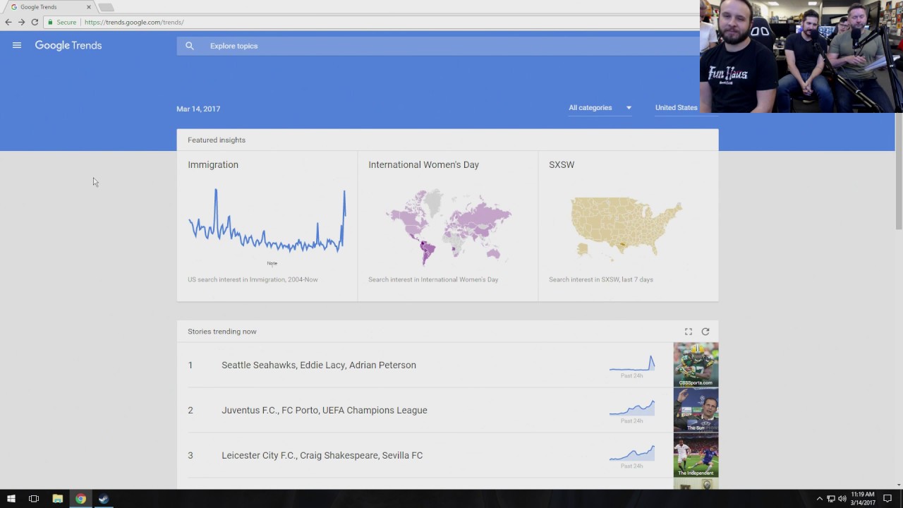 Google Trends LIVE with Burnie!  - Google Trends LIVE with Burnie! 