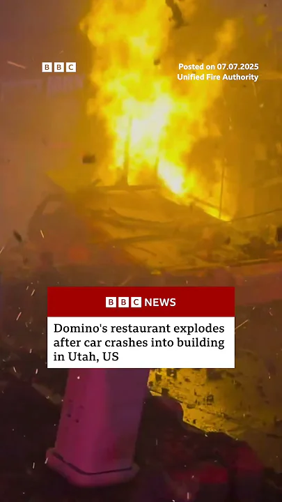 Over 60 firefighters were involved in efforts to tackle the blaze. #Utah #US #BBCNews