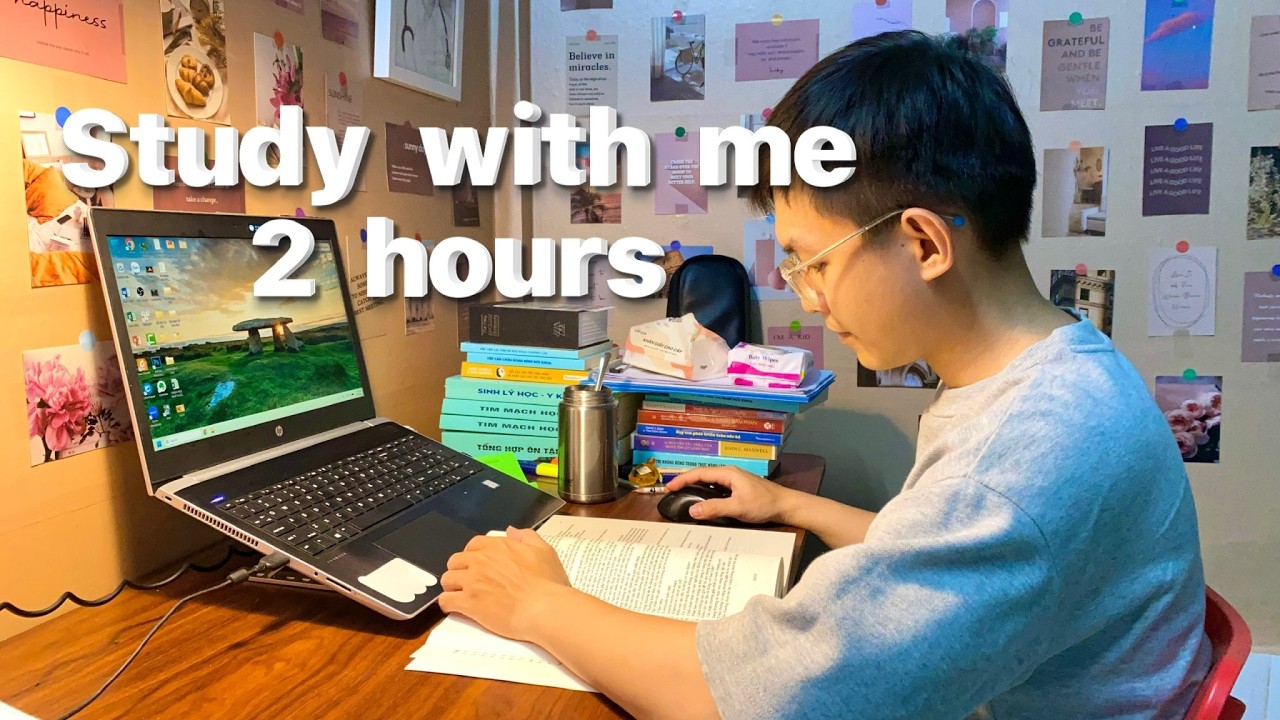 Study with me live pomodoro | 2 hours | Calm music, rain sound - YouTube