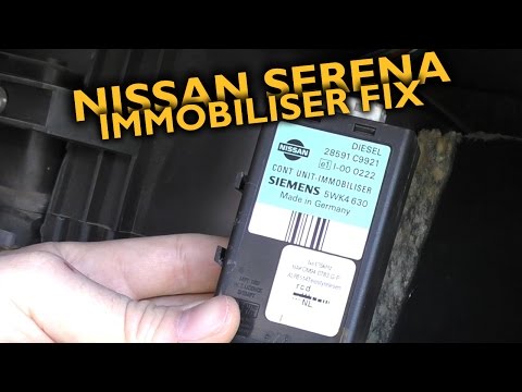 1999 Nissan Serena/Vanette NATS 수정(간헐적 빨간색 LED, 시작 없음)