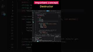 Destructor program concept in just 15 seconds | check description #CodeBowla