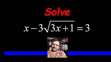 How to  Solve the Radical Equation - ISOLATE then SQUARE