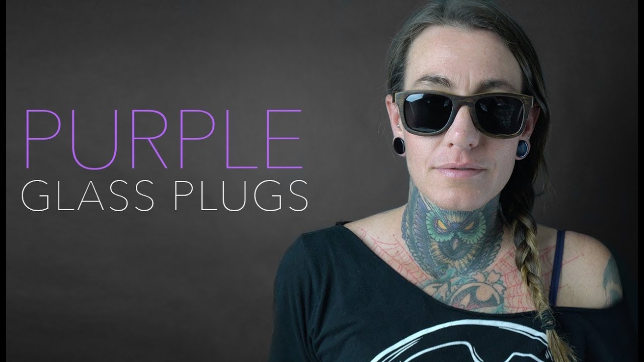 Purple Glass Plugs (8G - 1 Inch) | UrbanBodyJewelry.com body piercing valparaiso