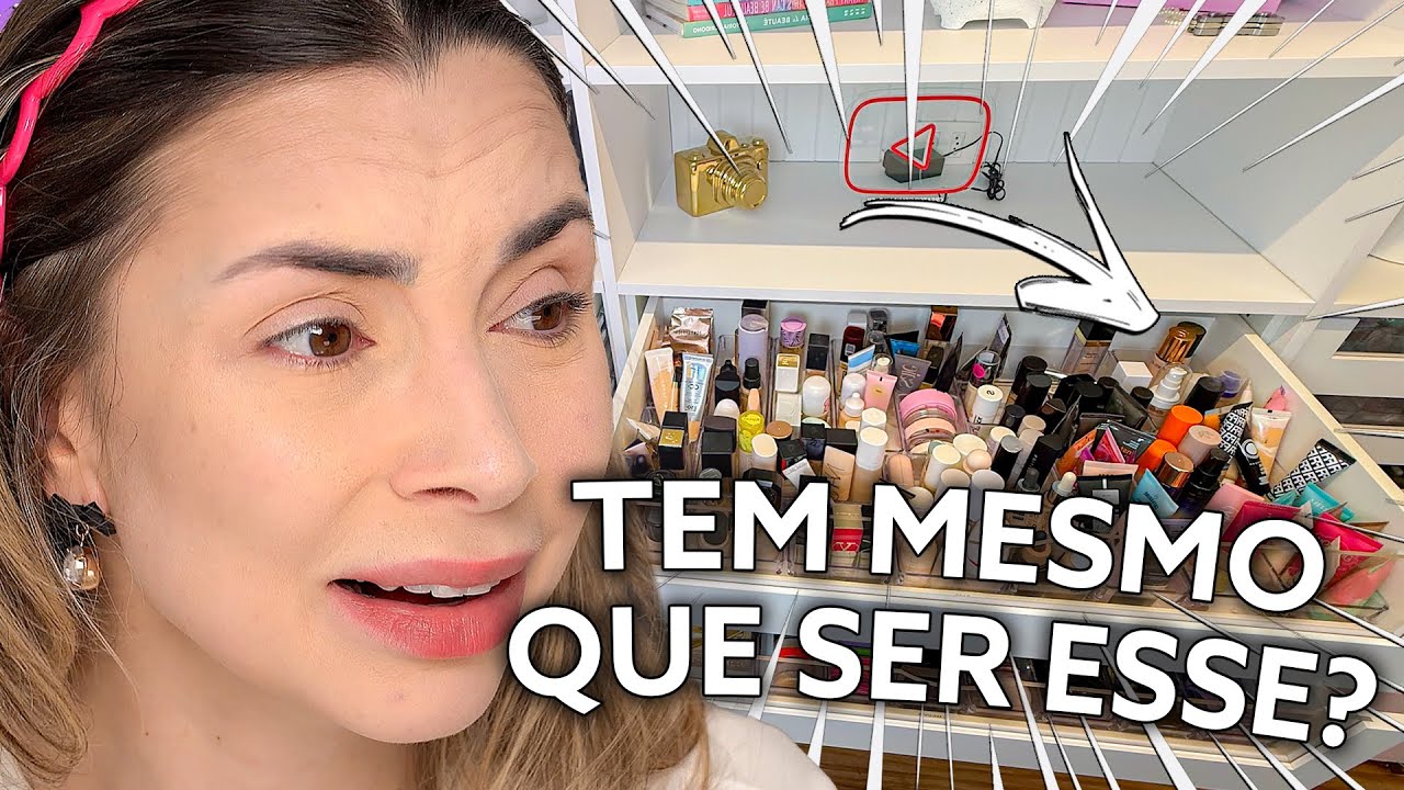 MAKE COM O ÚLTIMO PRODUTO DE CADA GAVETA!!!