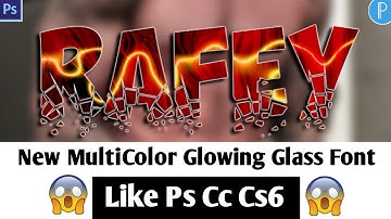 How To Make New Multi Color Glowing Glass Font In Ps Touch & PixelLab | Zarraq Creation