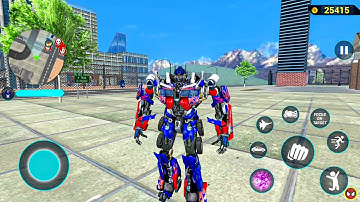 Optimus Prime Multiple Transformation Jet Robot Car Game 2020 - Android Gameplay