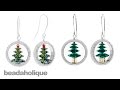 How to Make Captured Swarovski Crystal Christmas Tree Earrings