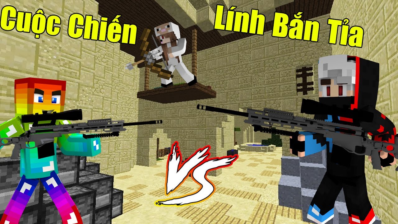 Mini Game : Cuộc Chiến Lính Bắn Tỉa ** Noob Team Luyện Làm Sát Thủ Súng  Ngắm Trong Minecraft - Youtube