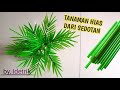 Cara Membuat Tanaman Hias  dari Sedotan Mudah | Diy Crafts from Straws