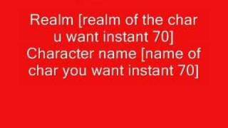 WoW instant level 70 hack [Updated for level 80] !