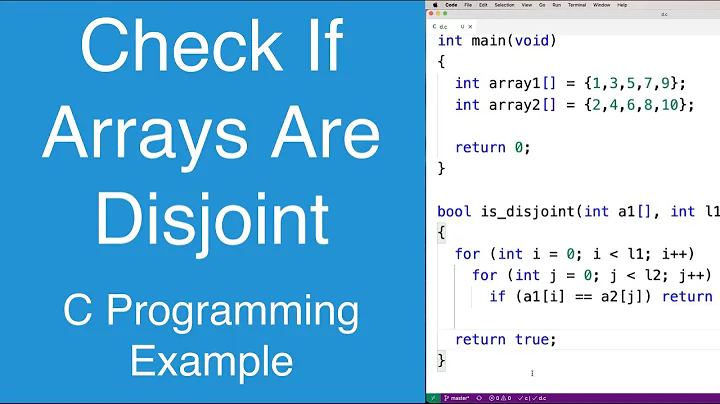 Check If Arrays Are Disjoint | C Programming Example