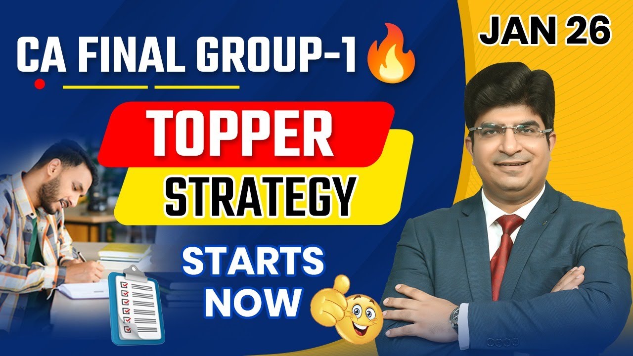 How to Prepare CA Final Group 1 | CA Final Jan 2026 | CA Final Group 1 ...