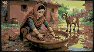 Commodore-64 Rain Animation Demo Games | C64 Graphics Pixel Art 8-Bit LowRes MSX Amiga PC Atari