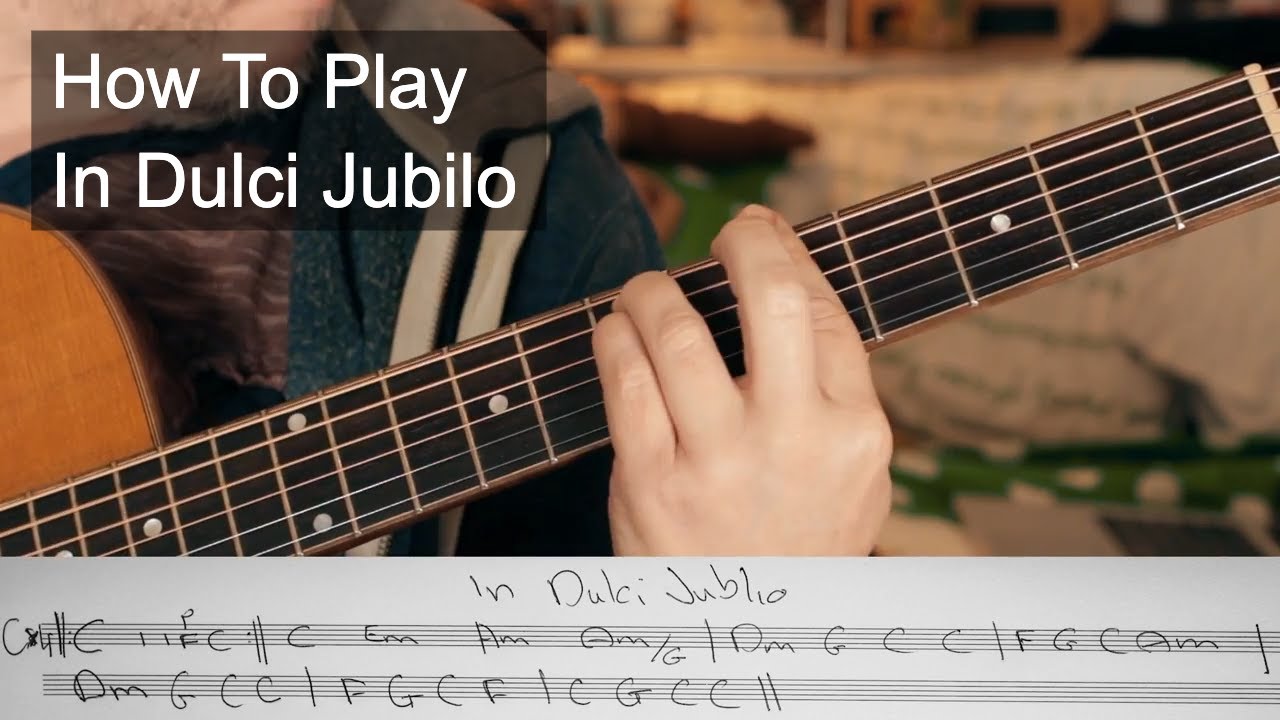 In Dulci Jubilo Guitar Tutorial (Mike Oldfield Version) Chords and Melody