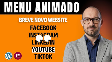 Menu social com animação no Elementor | Efeitos criativos de passar o mouse no menu do WordPress