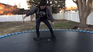 Cool Trampoline Skateboard Tricks !!!