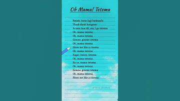 Oh Mama TETEMA Lyrics Rayvanny Shreya Ghoshal Nora Fatehi Newsong 