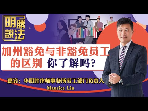 加州豁免与非豁免员工的区别 你了解吗？《明胜说法》20231124