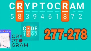 CRYPTOGRAM Word Logic Puzzles level 277 278 screenshot 5