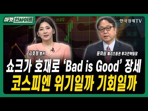 쇼크가 호재로 ‘Bad is Good’ 장세...코스피엔 위기일까 기회일까ㅣ윤여삼 메리츠증권 투자전략팀장