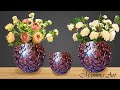 Unique cement flower vase making at home | Cement and Clay flower pot making | Beautiful Flower Vase