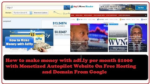 How To Make Money With Adf.ly Per Month $1000 With Monetized Autopilot Website | Big True