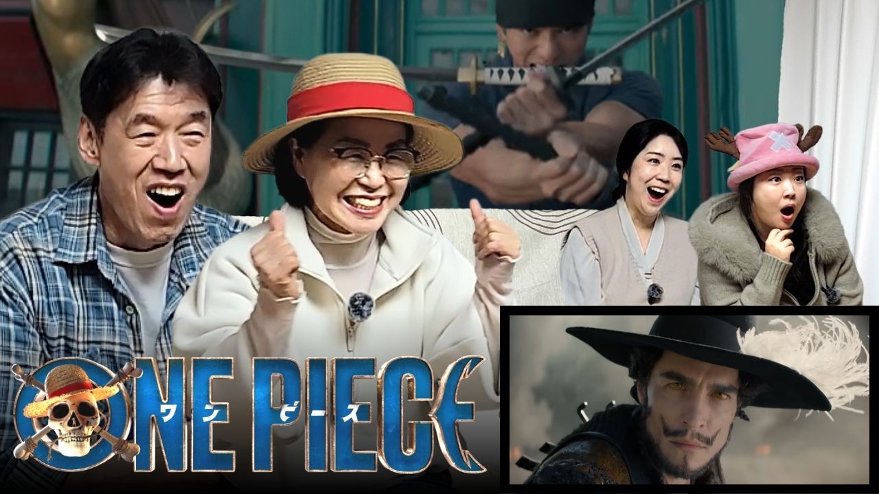 SUB) Korean Parents Get SO HYPED for Zoro vs Mihawk! (In our Korean Living Room)⚔️