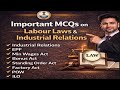 Industrial relations & Labour Laws MCQ| Part-1|RRB Staff welfare & Inspector EPFO EO/APFC/AIBE Exam