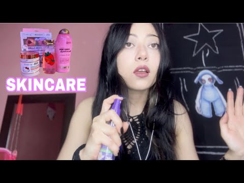 ASMR | 🌙 SKINCARE NOCTURNA Y MUCHOS BESITOS MIENTRAS DUERMES 💋 | ATENCIÓN PERSONAL 😴🖤🖤