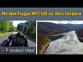 Mit dem Piaggio MP3 530 von Jena zur Ohra-Talsperre