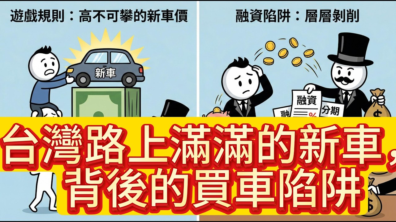 你以為買得起，其實正在被榨乾！台灣人瘋買新車的殘酷真相#負資產#車貸#零利率陷阱