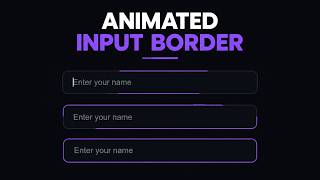 Create a CSS animated border effect for an input field using HTML and CSS | CSS Animation