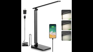 Professional eye protection touch controllable folding desk lamp with charging port#tablelamp screenshot 5