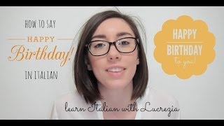 Learn Italian: happy birthday