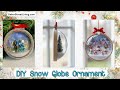 Easy to Make Snow Globe Ornament for Christmas