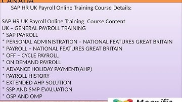 SAP HR UK PAYROLL ONLINE TRAINING SOUTH AFRICA|AUSTRALIA|UK|USA