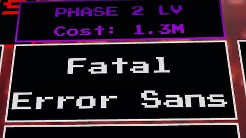 Fatal error sans phase 2 showcase! ( Untitled sans battles )