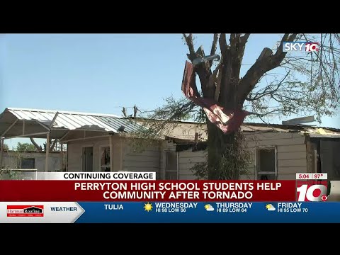 VIDEO: Perryton High School students help community after tornado